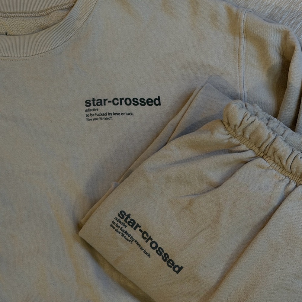 Kacey Musgaves Star-Crossed Beige Sweatshirt Set